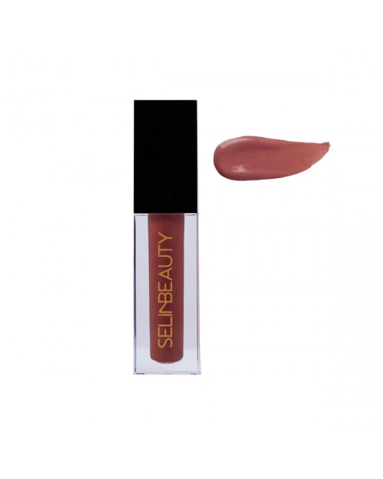 SELINBEAUTY Creme Lipgloss, Turkish Moisturizing Lip Shine, Deep Chocolate, 4.5ml 0.152 fl.oz