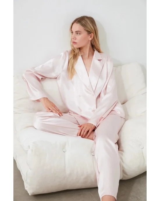 StyleTurk, Turkish Women Pajamas, Long Sleeve Pajamas, Satin