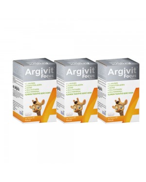 مجموعة حبوب ارجيفيت فوكس Argivit Focus, المكمل الغذائي الأمثل لزيادة الطول لدى المراهقين وتحسين التركيز والطاقة - 30 حبة, 3 علب مجموعة حبوب ارجيفيت فوكس Argivit Focus, المكمل الغذائي الأمثل لزيادة الطول لدى المراهقين وتحسين التركيز والطاقة - 30 حبة, 3 علب