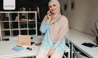 تنسيق السراويل الفضفاضة مع الحجاب