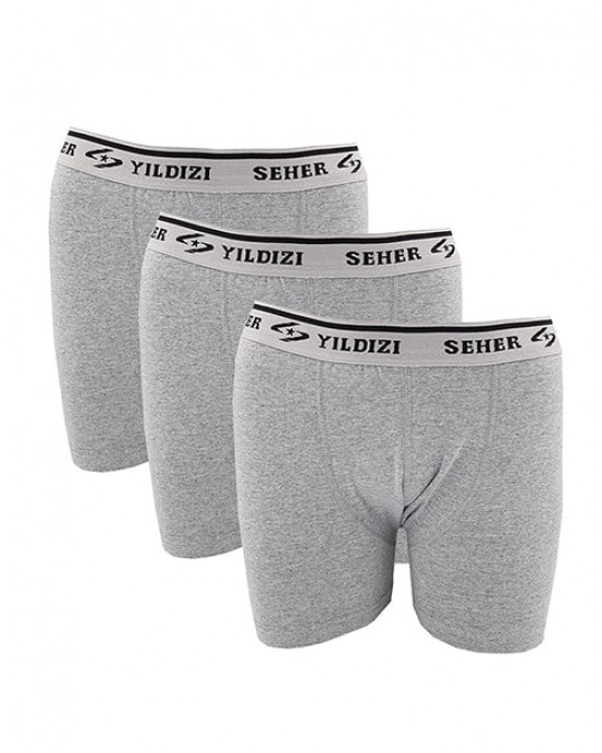 Men's Boxer, Boxer for Men, Turkish Men's Panties, Boxer without Buttons, Grey Color