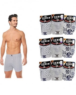 Patterned Boxer for Men, Men's Patterned  Boxer, Turkish Men's Panties, Boxer with Buttons