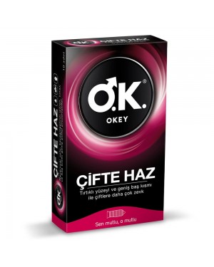 OKEY Double Pleasure Condoms - A New Dimension to Your Intimacy, 10 Pieces OKEY Double Pleasure Condoms - A New Dimension to Your Intimacy, 10 Pieces