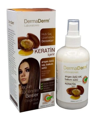  Dermaderm Milk with Argan and Keratin Extracts for Hair Care, 250 ml