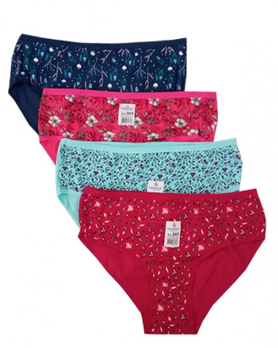 Turkish Women's Panties, Bikini Panties For Women, 4 Pieces