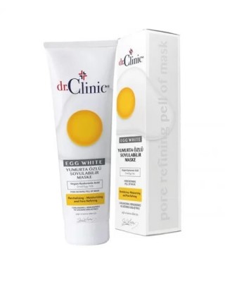 Dr. Clinic, Peel off mask with dried egg extract for oily and mixed skin to revitalize, moisturize and purify pores, 100 ml