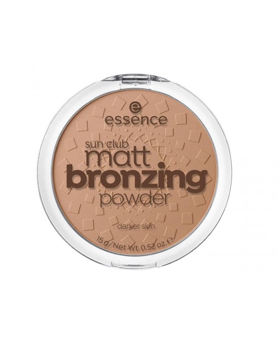 ESSENCE Sun Club Matt Bronzing Powder, Darker Skin, essence 02 SUNNV, 100% Cruelty-free & Vegan, 15g 0.52 oz