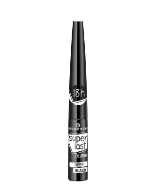 Essence Süper Son Eyeliner, Derin Siyah, Benzersiz İnce Aplikatörlü Likit Eyeliner, Made in Italy, 0.10 fl.oz