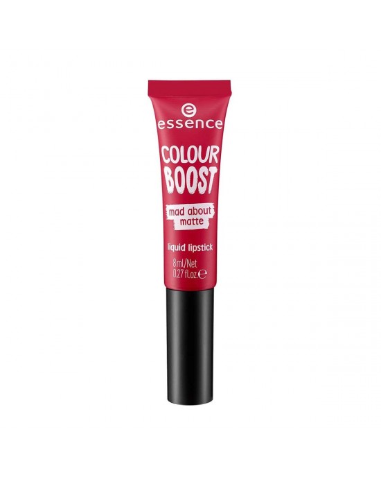 ESSENCE Colour Boost mad about matte Liquid Lipstick, Turkish Lipstick Makeup, 8ml/Net 0.27 fl.oz, 07 Seeing RED