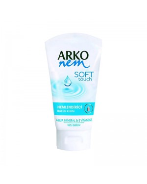 ARKO nem Soft Touch Aqua Mineral Krem, E Vitaminli, Cilt Pürüzsüzleştirici ve Besleyici Krem, 75ml ARKO nem Soft Touch Aqua Mineral Krem, E Vitaminli, Cilt Pürüzsüzleştirici ve Besleyici Krem, 75ml