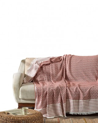 Versatile cotton Turkish sofa cover as a bed or sofa cover and as a camping picnic blanket or beach blanketı, 170*210 cm