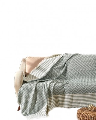 Yatak veya kanepe kılıfı olarak ve kamp piknik battaniyesi veya plaj battaniyesi olarak çok yönlü pamuklu Türk kanepe kılıfı