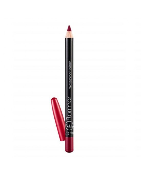 Flormar Lipliner, Waterproof Lip Liner, Cruelty-Free Lip Pencil to Define, Shape & Fill Lips, Chic Crimson 217