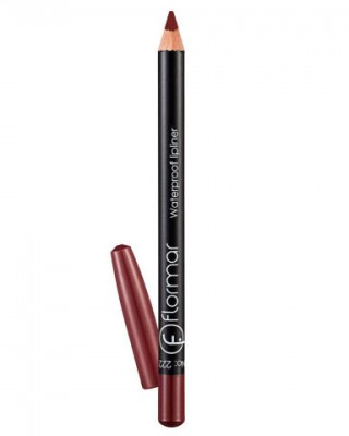 Flormar Lipliner, Waterproof Lip Liner, Cruelty-Free Lip Pencil to Define, Shape & Fill Lips, Brown 222