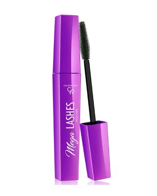 GOLDEN ROSE Mega Lashes Maskara, Hacim Veren Maskara, Mega Uzunluk ve Hacim ve Kaldırma, Vegan, Derin Siyah, 12ml