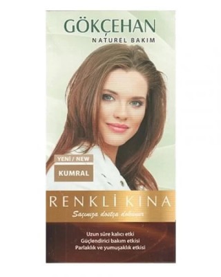 Natural Colored Henna, Turkish Auburn Henna, Long Lasting Stability, Combined With An Innovative Herbal Mixture To Fix The Color, Auburn Color