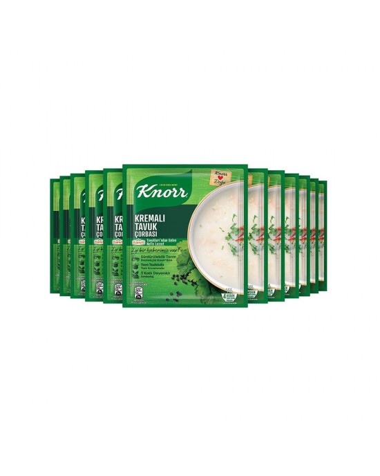 Knorr Creamy Chicken Soup 69 gr x 12 Pieces, Gourmet Taste, Quick Meal Solution, Nutritious Delight