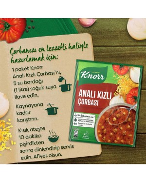 Knorr Hazır Çorba Cennet Corbası 76 gr x 2, Analı Kızlı 70 gr x 2, Ezogelin 74 gr x 2, Kremalı Domates 69 gr x 2