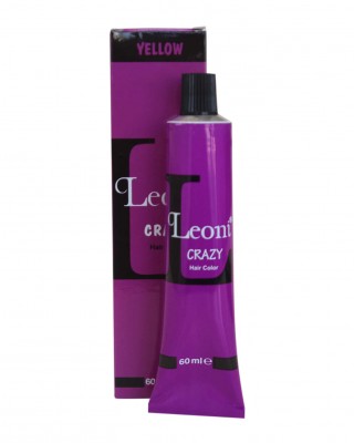Leoni Kalıcı Saç Boyası Kremi Argan Yağlı Türk Saç Boyası Crazy Yellow 60 Ml