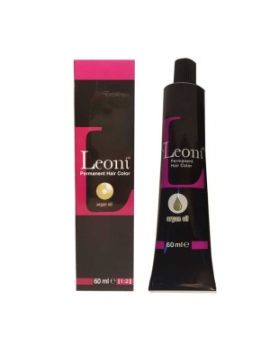Leoni Permanent Hair Color Cream with Argan Oil Turkish Hair Dye 3 Dark Brown, Dark Coffee, 3N 60 Ml	