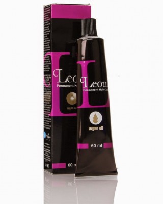 Leoni Permanent Hair Color Cream with Argan Oil Turkish Hair Dye Crazy Red 60 Ml