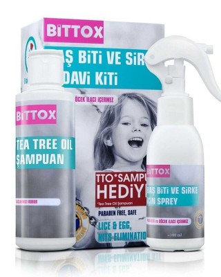 BITTOX Baş Biti ve Sirkeleri Öldürmek için Saç Biti Bakım Spreyi, 100 ml + ÜCRETSİZ Şampuan ve Tarak Hediyesi