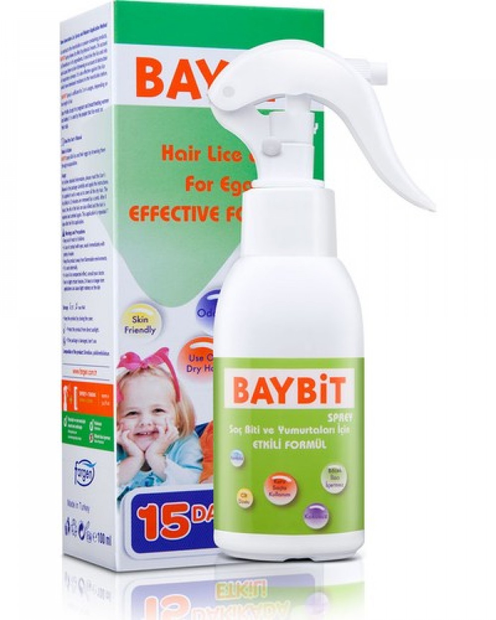 Style Turk, Baybit Hair Lice Treatment Spray to Kill Head Lice and Nits