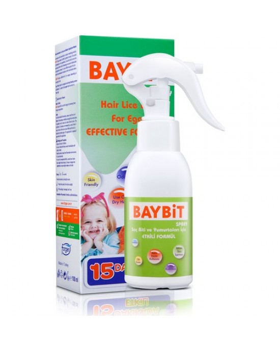 Baybit Hair Lice Treatment Spray to Kill Head Lice and Nits, 100 ml + Special Comb Gift