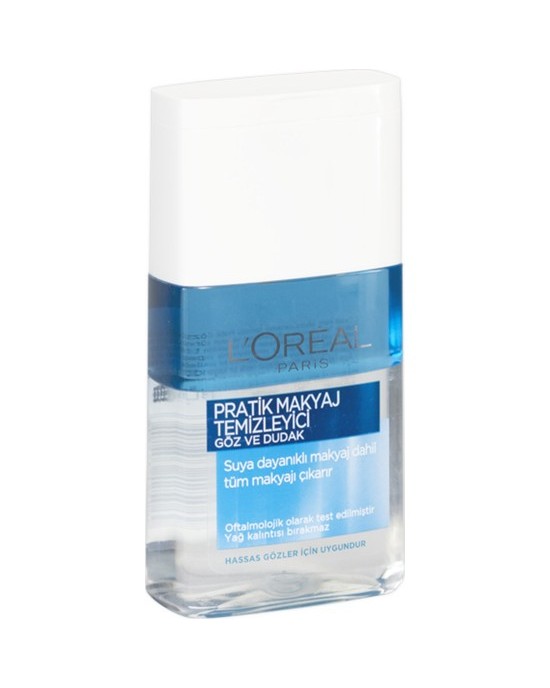 L'Oréal Paris Nazik Gözler ve Dudaklar Makyaj Temizleyici, Uzun Süreli Makyaj Temizleyici, Göz ve Dudak Makyaj Losyonu, 125ml