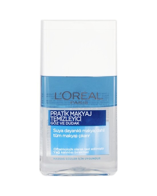 L'Oréal Paris Nazik Gözler ve Dudaklar Makyaj Temizleyici, Uzun Süreli Makyaj Temizleyici, Göz ve Dudak Makyaj Losyonu, 125ml