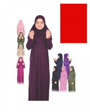 Turkish Prayer Set For Girls Two Pieces Dress And Hijab