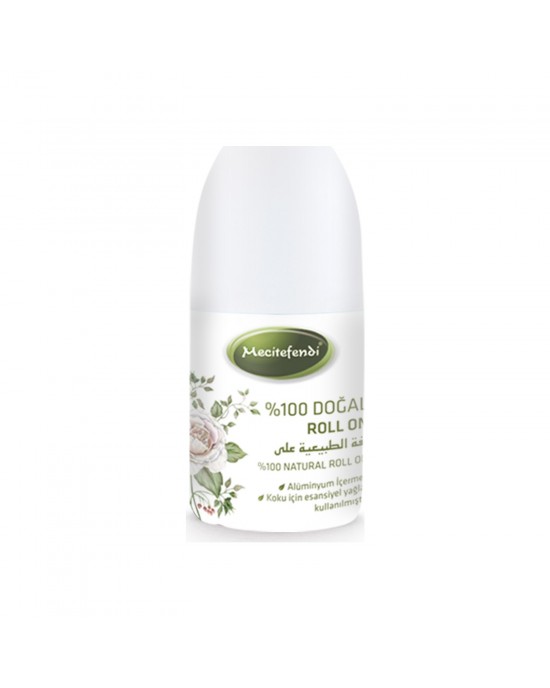 Roll On 100% Turkish Natural Deodorant, Natural Essences of Perfumes, Natural Aromas, Aluminum Free, Parabens Free 50 ml