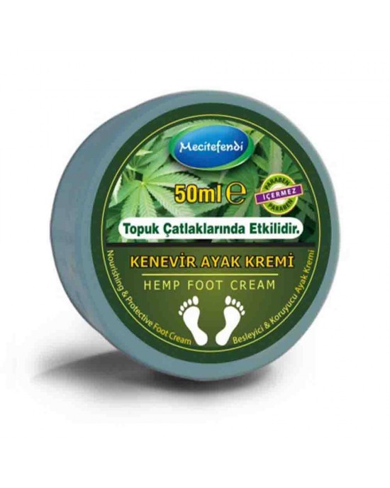 100% Natural Hemp Cream, Foot Care Cream, Cracked Heels Treatment, 50 Ml