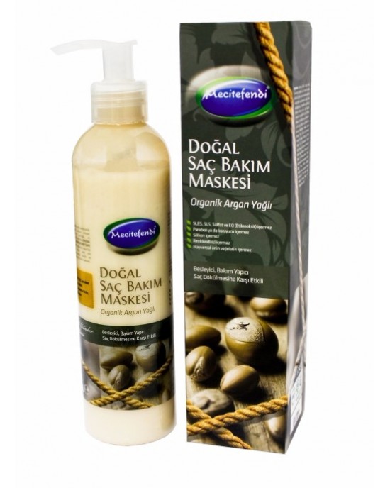 Organik Argan Yağı, Doğal Saç Maskesi, 250 ML