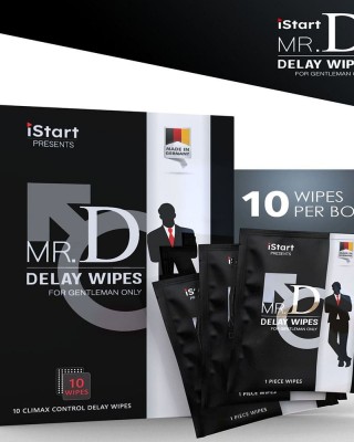 مناديل تأخير مستر دي الألمانية - 10 مناديل رجالية لتأخير القذف السريع, مناديل تأخيرمتوافقة مع المزلقات والواقيات, مصنوعة في ألمانيا