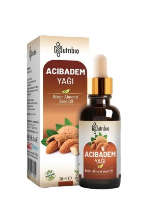 Bitter Almond Seed Oil - Cold-Pressed, Enhances Skin Radiance, Strengthens Hair, Relieves Muscle Tension, 20 ml 