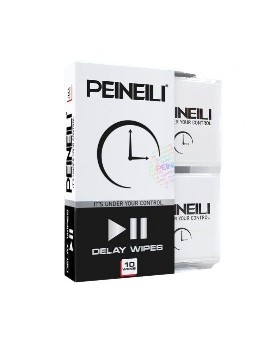 Peineili Delay Wipes -10 Wipes, Designed to Treat Premature Ejaculation, It's Under Your Control, Condom Compatible, Made in Turkey