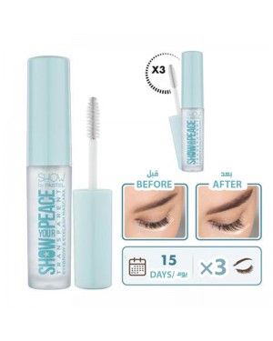 Show Your Peace Transparent Eyebrow & Eyelash Mascara, Eyebrow Transparent Mascara by PASTEL, 6ml
