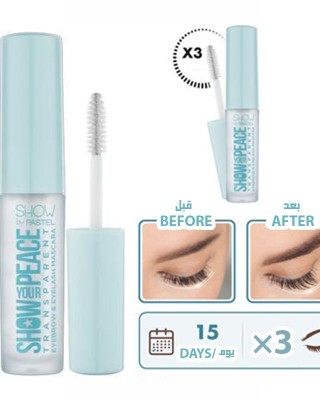 Show Your Peace Transparent Eyebrow & Eyelash Mascara, Eyebrow Transparent Mascara by PASTEL, 6ml
