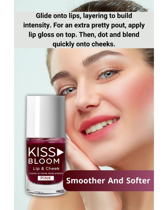 PROCSIN Kiss & Bloom Doğal Görünümlü Dudak ve Yanak Renklendirici Lip & Cheek Pink 11 ml