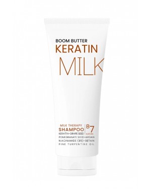 شامبو الحليب بالكيراتين متعدد الوظائف من بوم باتر7 مكونات نشطة لتغذية شعرك   شامبو الحليب بالكيراتين متعدد الوظائف من بوم باتر7 مكونات نشطة لتغذية شعرك