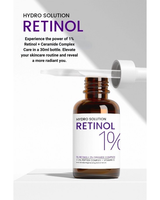 HYDRO SOLUTION Retinol Serum - 1% Retinol + Ceramide Complex Care - 30 ML