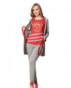 Turkish Women Pajamas Set, Casual PJS, 3 Pieces