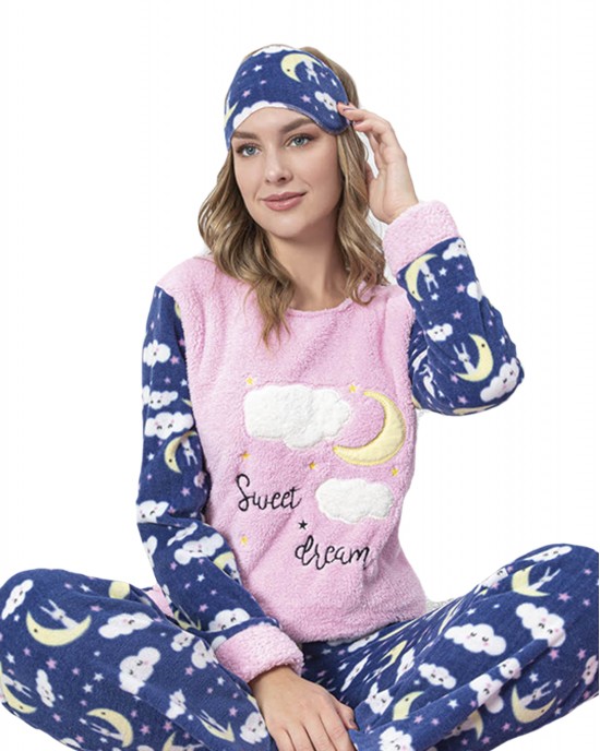 Stay Warm and Cozy with Women's Two-Piece Winter Pajamas - Happy Dreams Edition by Style Turk
