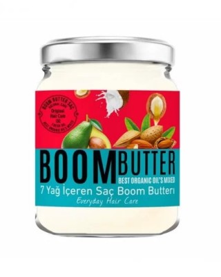 Türk Boom Krem, Saç Boom Krem, Yıpranmış ve Kırılgan Saçların Bakımı İçin Tek Üründe 7 Yağın Sihirli Formülü, 190 ml