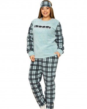 Turkish Women's Pajamas, Fluffy Loungewear, Winter Polar PJS