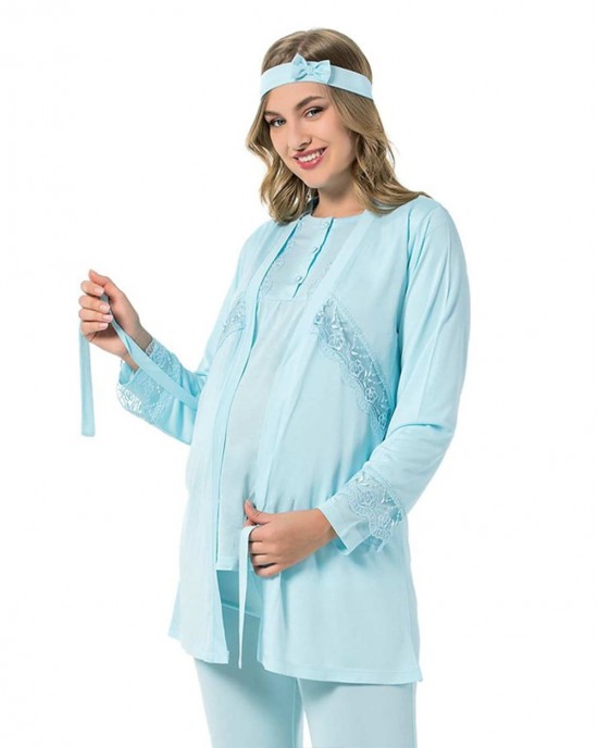 Maternity Sleepwear, Maternity Pajamas, Pregnant PJS, 3 Pieces