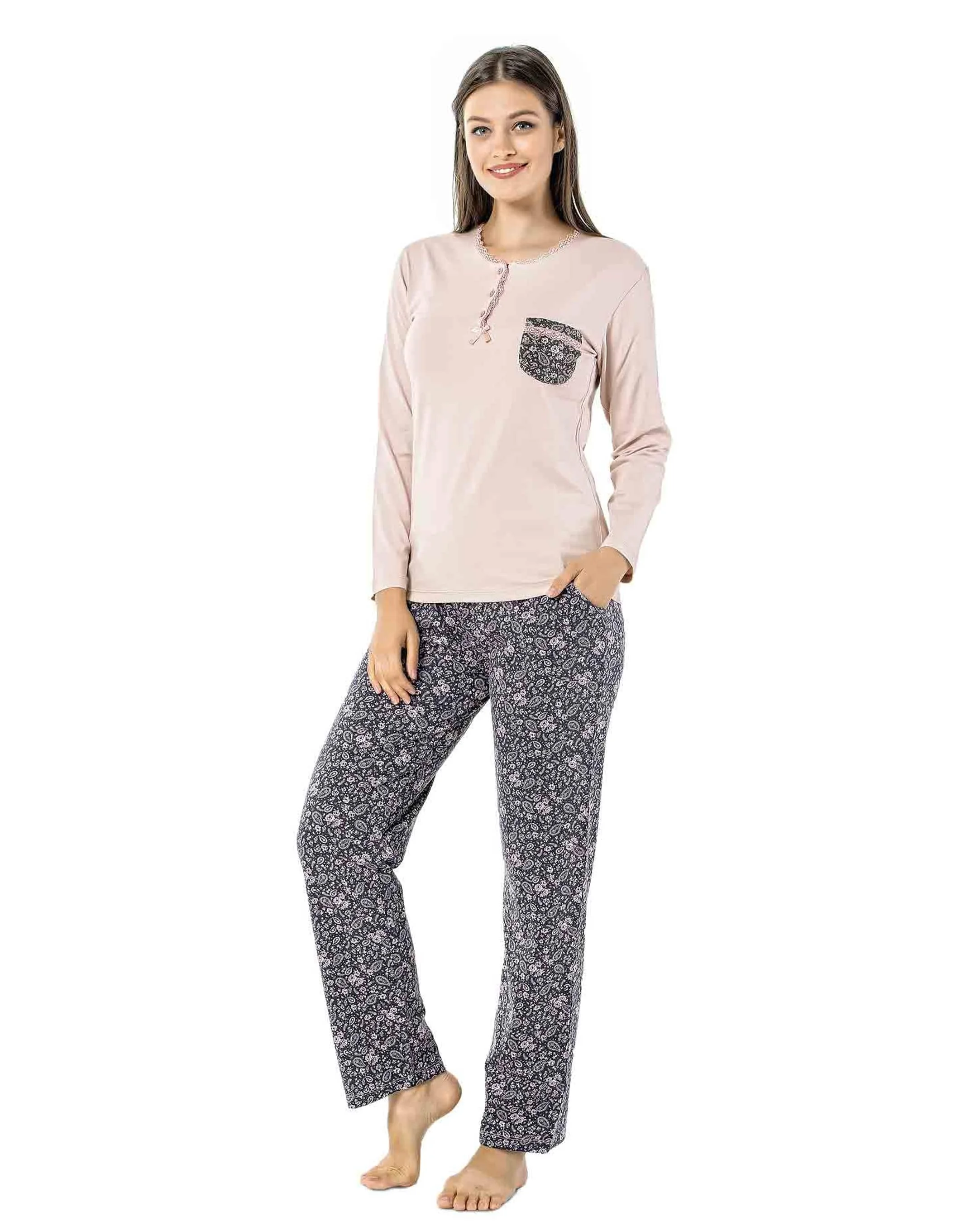 Project Runway Clothes Women's Built-In Bra Pajama Top Loose Fit