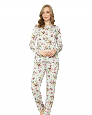 Turkish Women's Two-Piece Colored Pajama Set – Comfortable Long Sleeve Sleepwear