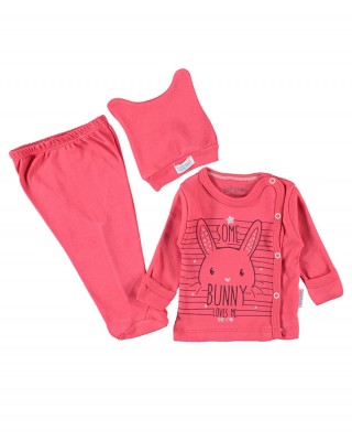 100% Cotton Turkish Baby Set – Newborn Clothing Set, Baby Pajama, Baby Bodysuit, 3 Pieces